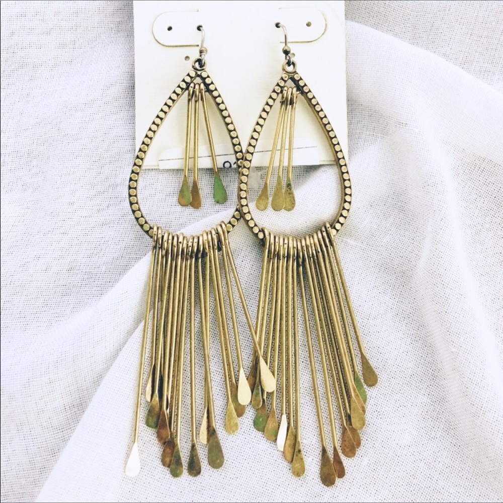 Lucky Brand Golden Desert Tiered Earrings